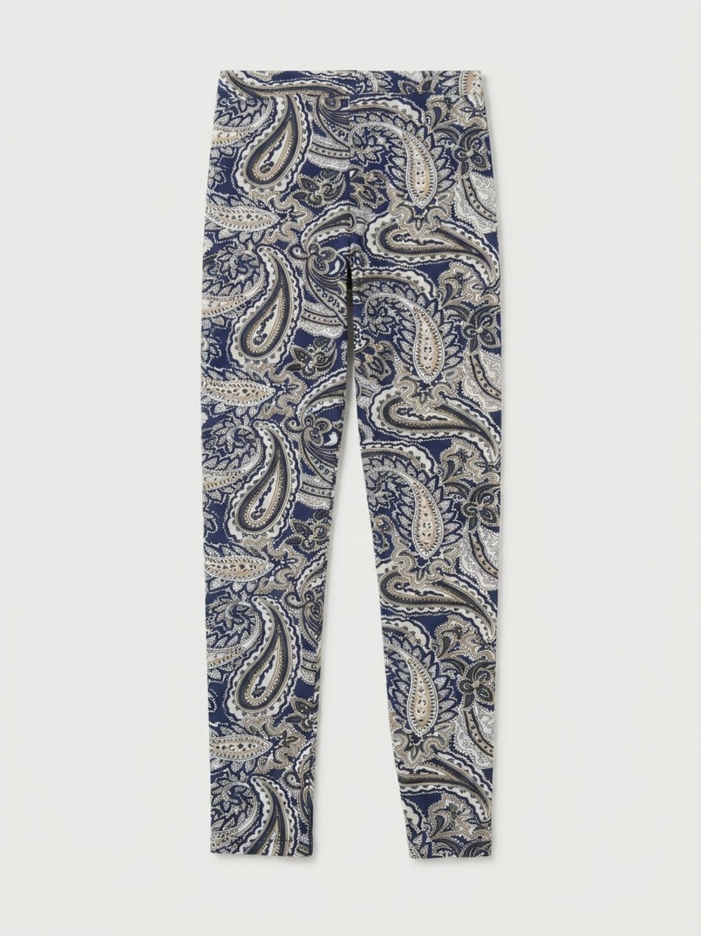 Coco + Carmen Navy, Cream and Olive Paisley Leggings
